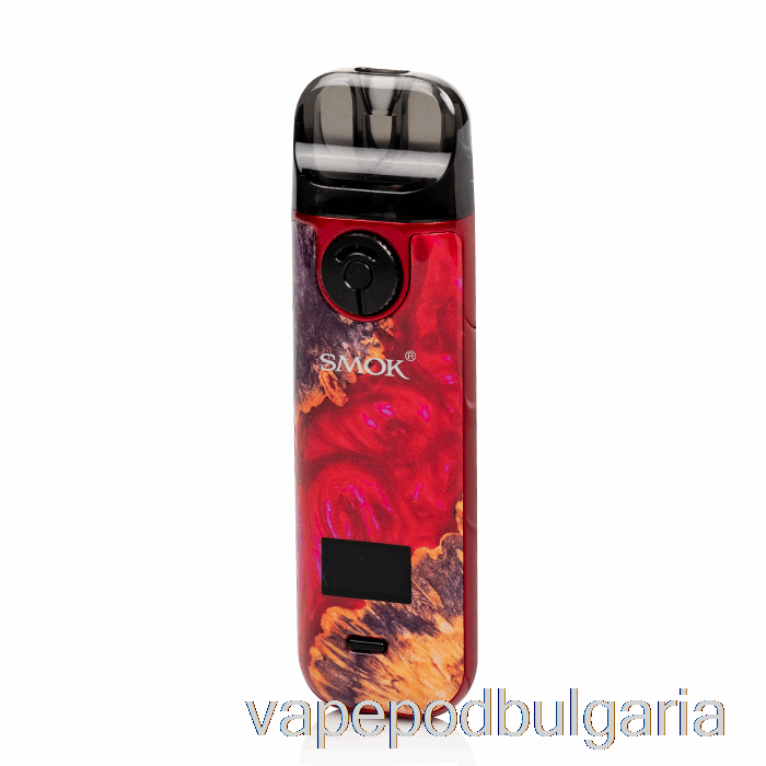 Vape 10000 Дръпки Smok Novo 4 25w Pod Kit Red стабилизиращо дърво